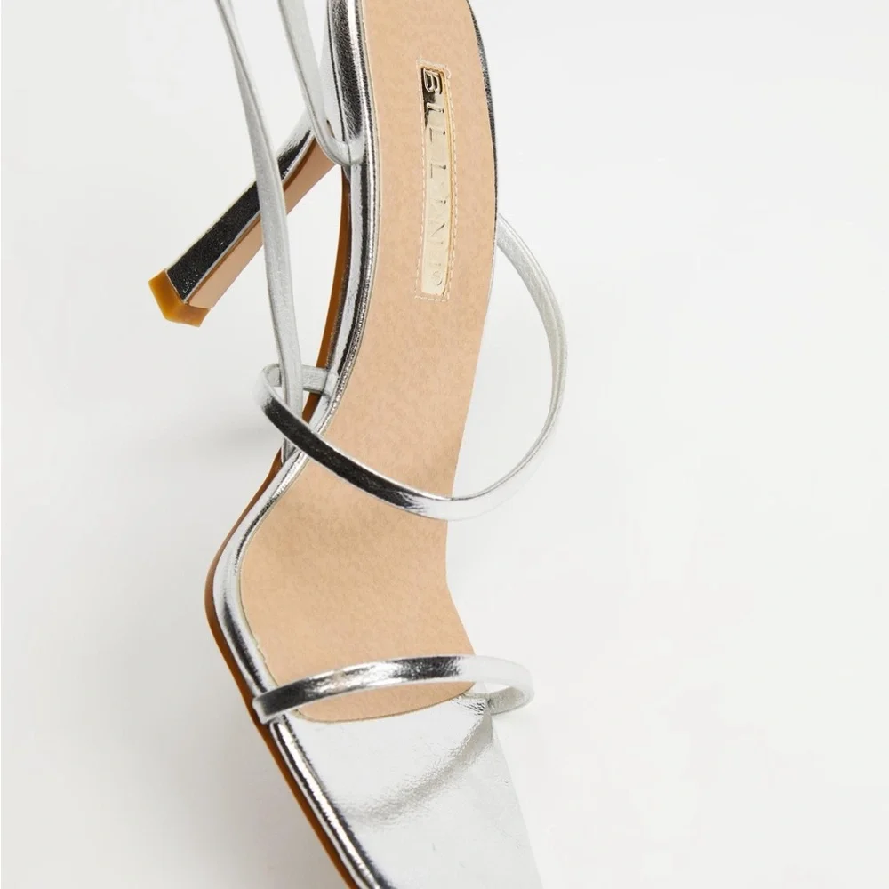 Billini NIB Silver metallic Bentley heels size 10